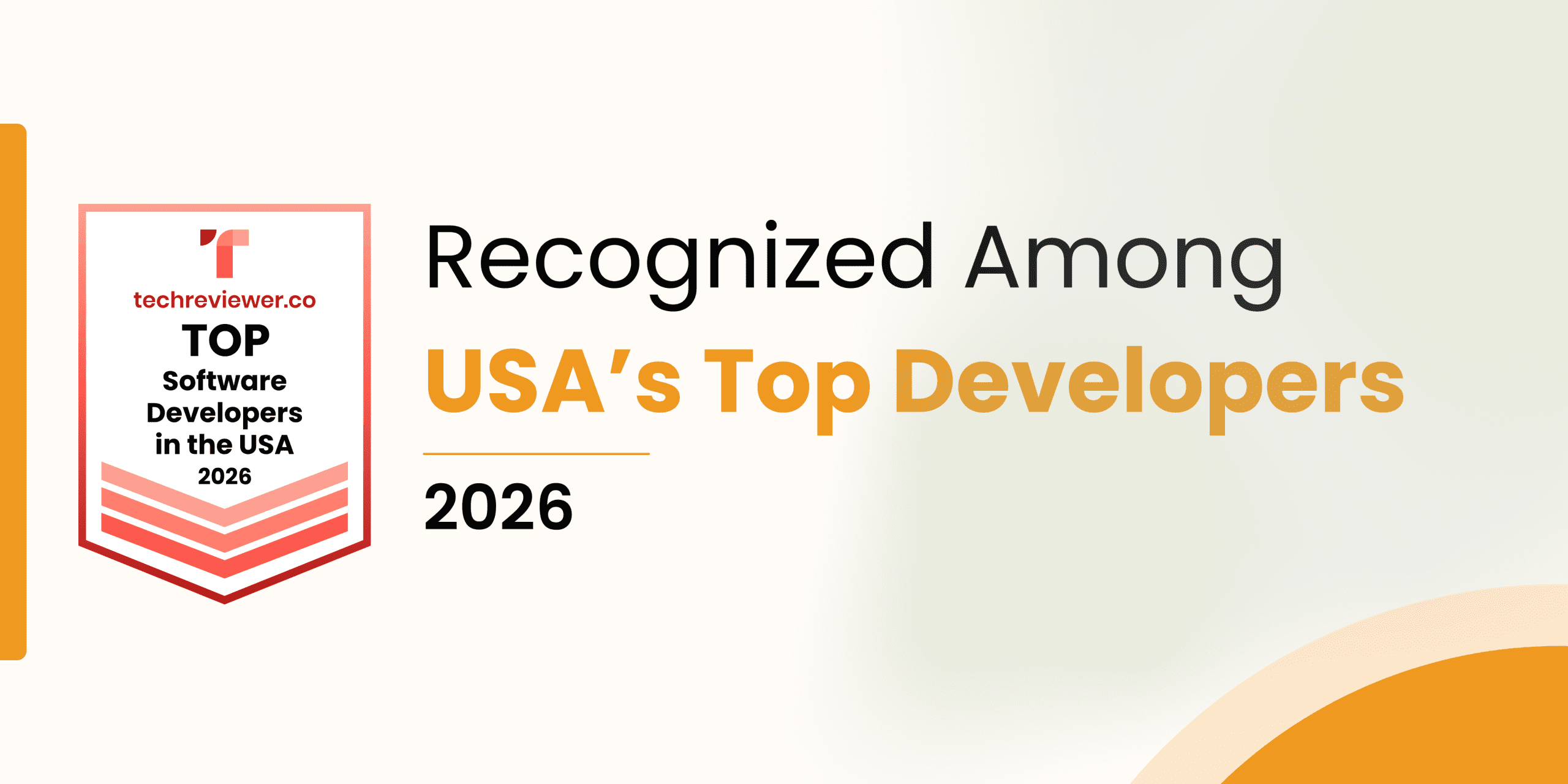 recognized among the top software developers 2026 by techreviewer.co